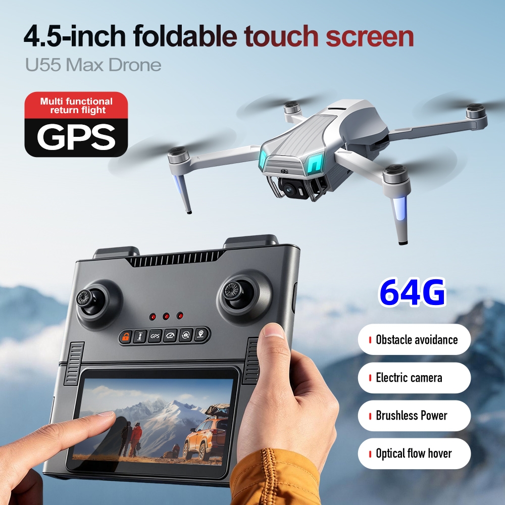 Drone GPS NCZOBOE U55 avec tél - Drone Gimbal 2 Axis avis et prix